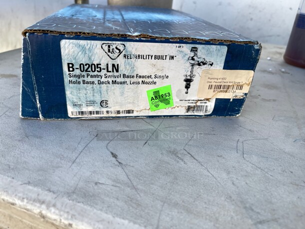 New! T&S B-0205-LN Deck Mount Pantry Faucet Base - Image 2 of 5
