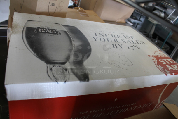 Box of 24 BRAND NEW! Stella Artois Beer Glasses.  - Image 5 of 7