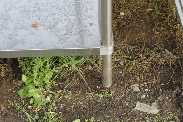 Stainless Steel Commercial Table w/ Back Splash and Under Shelf. - Image 3 of 3