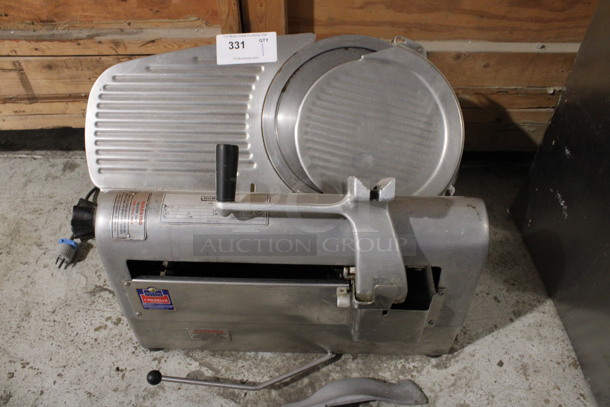 Hobart Model 1712 Stainless Steel Commercial Countertop Automatic Meat Slicer. 115 Volts, 1 Phase. 26x21x26. Tested and Working!