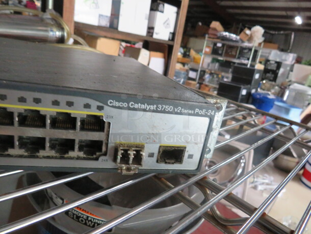 One Cisco Catalyst 24 Port Switch. #3750 V2 Series.  - Image 2 of 2