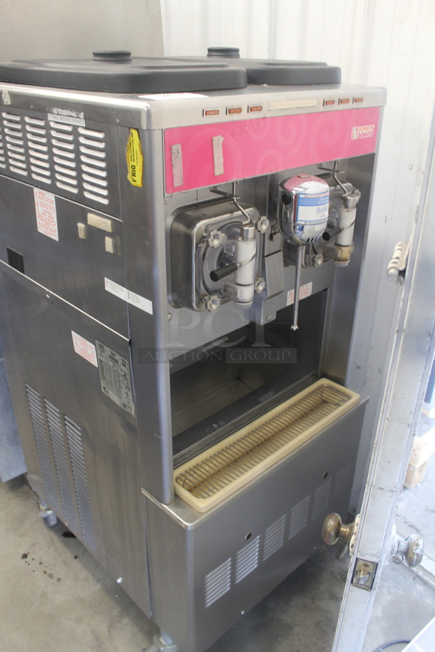 Taylor 342D-27 Stainless Steel Commercial Floor Style Air Cooled 2 Flavor Frozen Beverage Machine w/ Drink Mixer Attachment on Commercial Casters. 208-230 Volts, 1 Phase. - Image 2 of 7