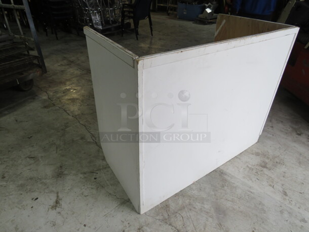 One Wooden Table Top Painted White. 48X38X25. 