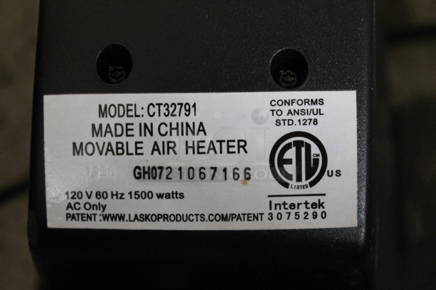 Lasko CT32791 Floor Style Portable Air Heater. 120 Volts, 1 Phase. Tested and Working! - Image 5 of 6