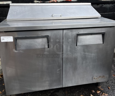 True 48" Refrigerated Prep Table, 115V, 1 Phase, Tested & Working!