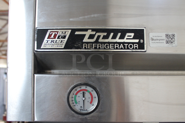 True T-23-2 Stainless Steel Commercial 2 Half Size Door Reach In Cooler w/ Poly Coated Racks on Commercial Casters. 115 Volts, 1 Phase. Tested and Working! - Image 3 of 9
