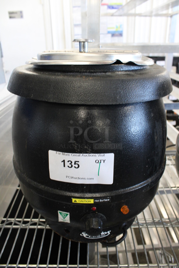Superior Model SSKB1 Metal Commercial Countertop Soup Kettle Food Warmer. 120 Volts, 1 Phase. 13x13x16. Tested and Working!