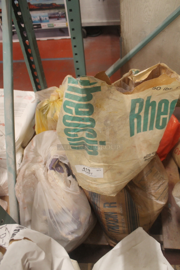 ALL ONE MONEY! PALLET LOT of Various Items Including Rheocin Bags. BUYER MUST REMOVE. - Image 1 of 3