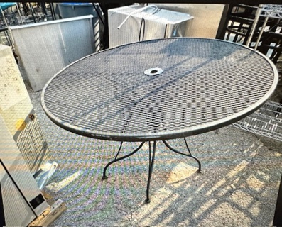 One Round Patio Table.