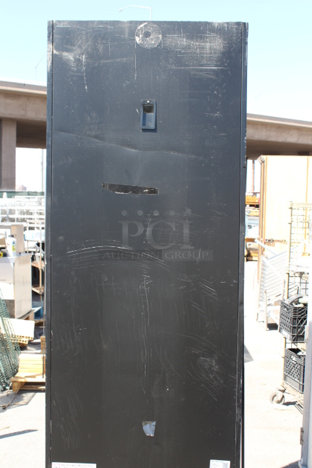 BRAND NEW SCRATCH & DENT! Avantco GDC-12F-HC 27" Black Customizable Swing Glass Door Merchandiser Freezer with LED Lighting. Tested. Get Down To & Held Temperature. S/N: 371850056 - Image 8 of 8