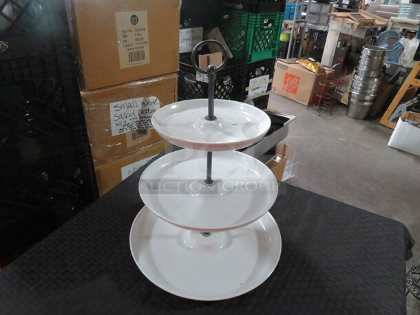 One 11X15 Metal/Ceramic 3 Tier Server. - Image 1 of 1