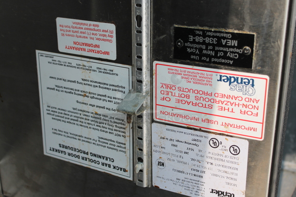 Glastender BB108-L-1-U Metal Commercial 4 Door Back Bar Cooler. Doors Need To Be Reattached. 115 Volts, 1 Phase.  - Image 7 of 10