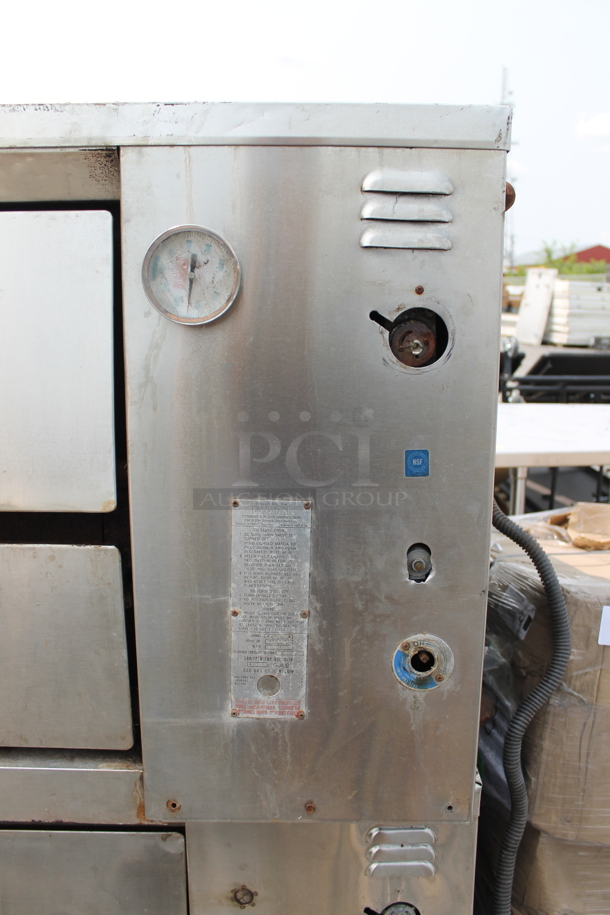 2 Bari M6/48 Stainless Steel Commercial Natural Gas Powered Single Deck Pizza Ovens w/ Cooking Stones in Top Oven. 72,000 BTU. 2 Times Your Bid! - Image 3 of 10