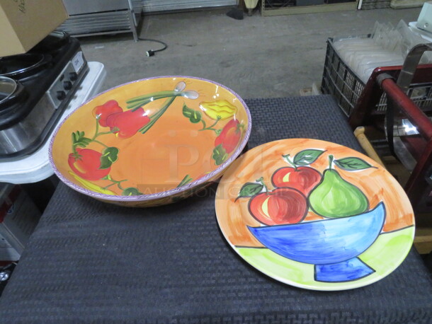 Assorted Decorative Serving Dishes. 2XBID - Image 1 of 1