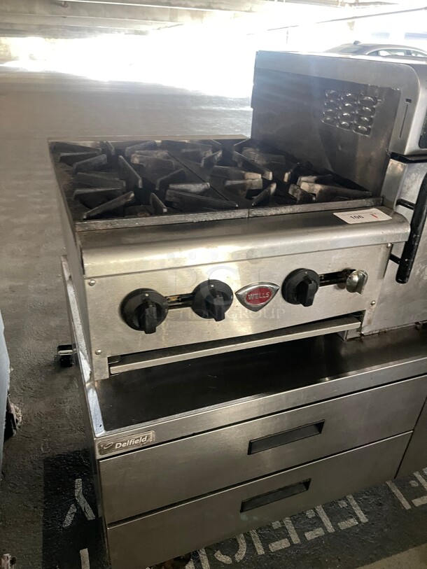 Working! Wells Commercial Counter Top 4 Burner Natural Gas NSF Tested and Working!  - Image 3 of 8