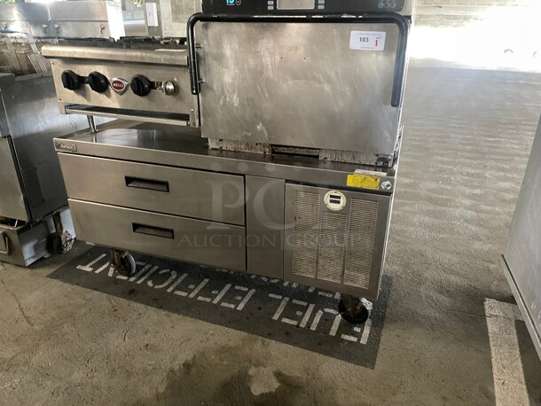 Working! Delfield Commercial Chef Base With two Drawers NSF 115 Volt Tested and Working! - Image 2 of 9