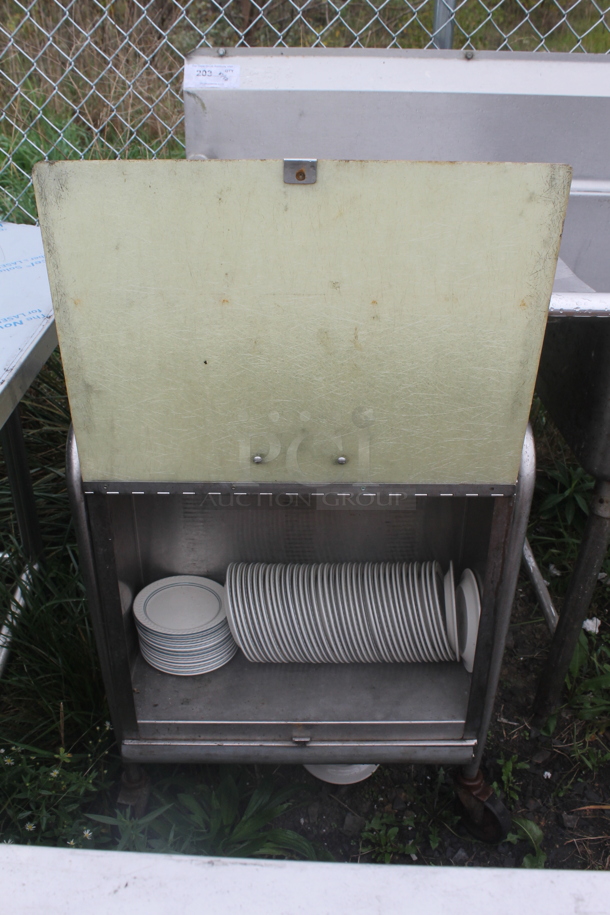 Stainless Steel Dish Cart w/ Plates on Commercial Casters. - Image 1 of 5