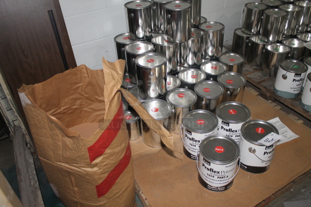 ALL ONE MONEY! PALLET LOT Including Metal Tins of Proflex Primer for Asphalt Roofs. BUYER MUST REMOVE. - Image 2 of 3