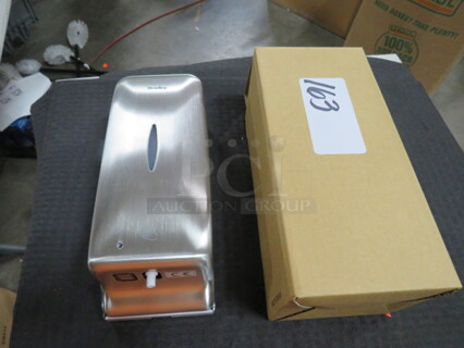 One NEW Stainless Steel Bradley Automatic Hands Free Soap Dispenser. 