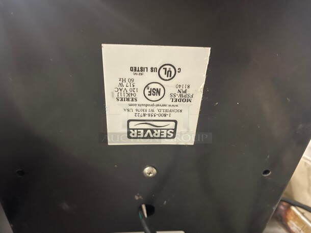 Server FSPW-SS  Supreme 48 oz. Pouched Product Warmer / Merchandiser with Pump - 120V, 517W Tested and Working! - Image 6 of 9