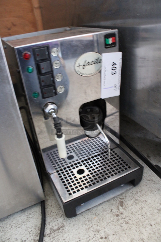Facile Stainless Steel Commercial Countertop Single Group Espresso Machine w/ Steam Wand. 110 Volts, 1 Phase. 9x14x15 - Image 3 of 6