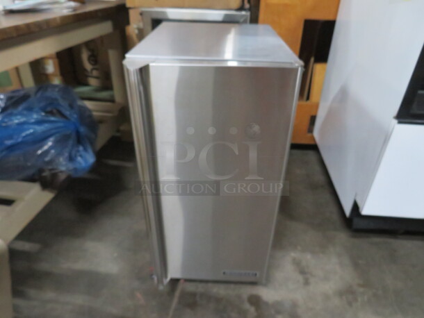 One WORKING Stainless Steel Hoshizaki Undercounter 1 Door 55lb Ice Maker With Bin, And Manual. 120 Volt. Model# AM-50BAJ-AD. 15X24X32. $2920.00. - Image 1 of 7