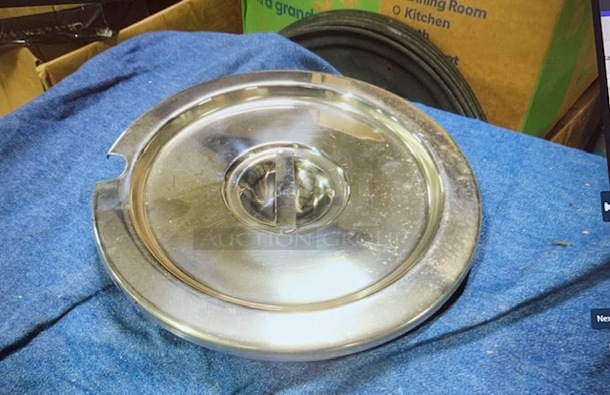 NEW Stainless Steel 10 Inch Round Hotel Lid. #VIC-0812. 2XBID