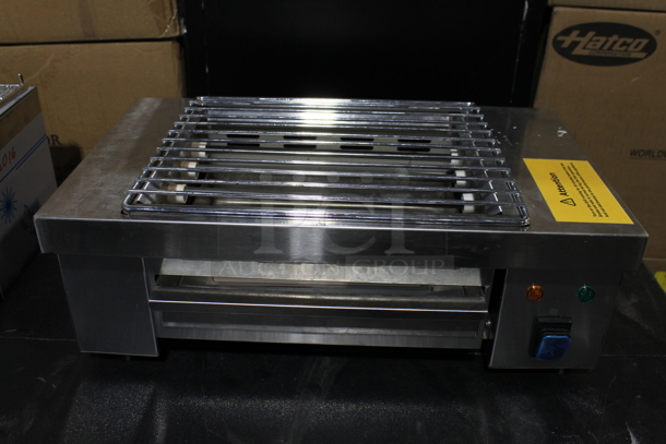 BRAND NEW SCRATCH AND DENT! 2023 Hoocoo IBG-18 Stainless Steel Commercial Countertop Electric Powered Barbecue BBQ Grill. 110 Volts, 1 Phase. Tested and Working! - Image 4 of 7