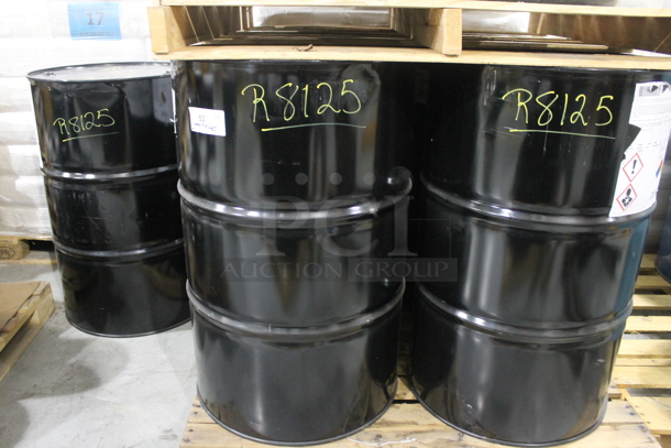 ALL ONE MONEY! PALLET LOT of 5 Duroct Zinc 16% Metal Barrels. BUYER MUST REMOVE. - Image 1 of 7