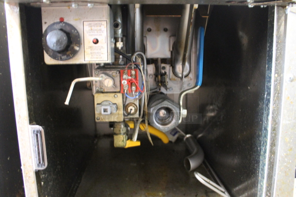 2019 Pitco Frialator VF35 Stainless Steel Commercial Floor Style Natural Gas Powered Deep Fat Fryer w/ 2 Metal Fry Baskets on Commercial Casters. 70,000 BTU. - Image 2 of 3