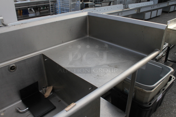 Stainless Steel Commercial 3 Bay Sink w/ Dual Drain Boards, Faucet, 2 Handles and 2 Under Shelves. Bays 20x26. Bays 21x28 - Image 4 of 6