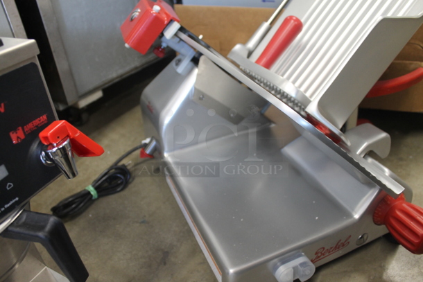 BRAND NEW SCRATCH AND DENT! 2022 Berkel B12-SLC Commercial Stainless Steel Electric Countertop Meat/Cheese Slicer On Rubber Feet. 115V, 1 Phase. Tested and Working! - Image 6 of 10