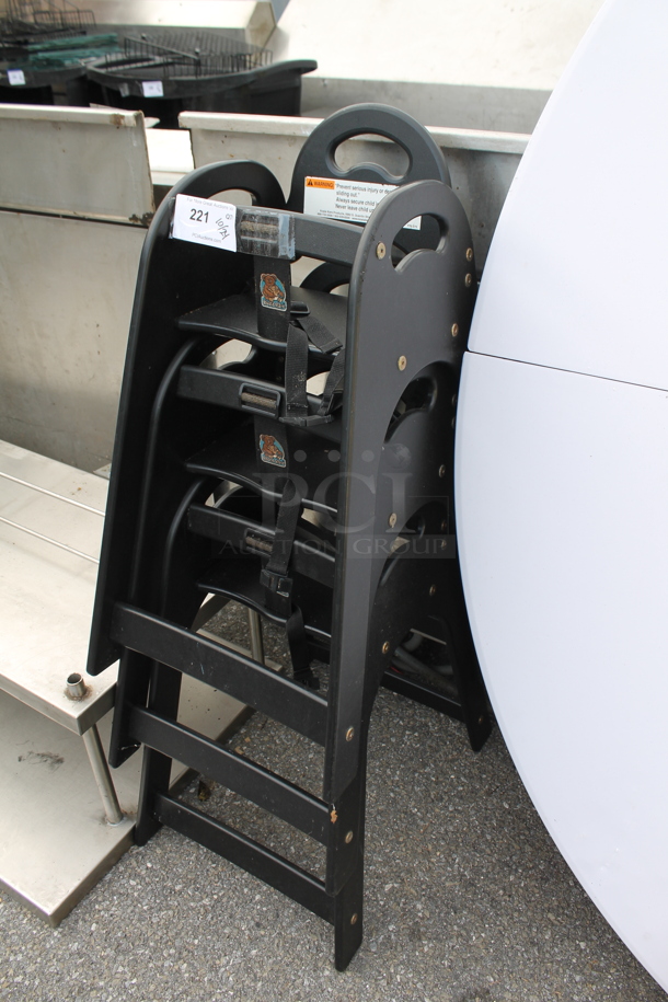 3 Koala Kare Black High Chairs. 3 Times Your Bid! - Image 2 of 4
