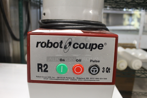 Robot Coupe R2N Commercial Electric Countertop 3 Quart Red Food Processor. 120V. Tested and Working! - Image 3 of 7
