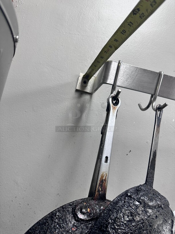 Clean! Advance Tabco  77 inch Table-Mount Pot Rack w/ (18) Hooks, Stainless Steel NSF Buyer Must Remove - Image 5 of 5