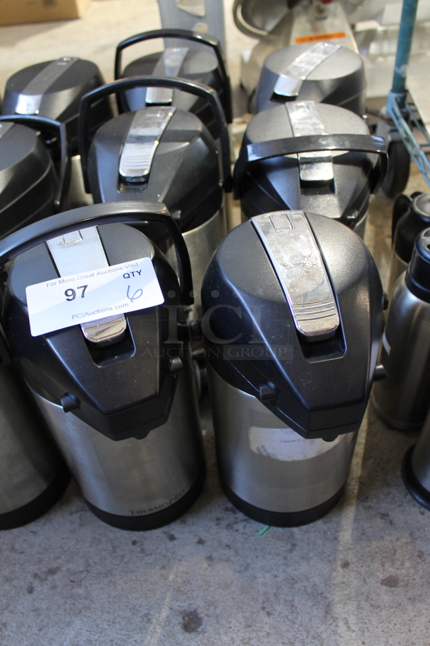 6 Stainless Steel Air Pots. 6 Times Your Bid!