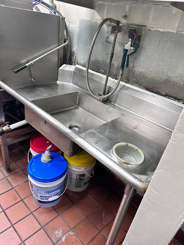 Clean! Regency 16 Gauge 48 inch  Soiled / Dirty Dish Table - Right Drainboard NSF Buyer Must Remove - Image 1 of 5