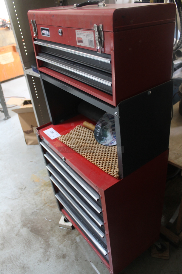 Homak Red Metal Toolbox w/ Contents on Commercial Casters. BUYER MUST REMOVE. - Image 3 of 5