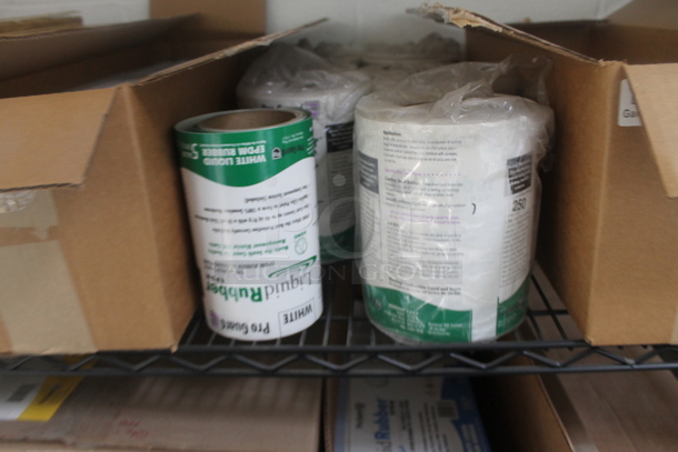 Black 4 Tier Wire Shelving Unit w/ Contents Including Labels on Commercial Casters. BUYER MUST REMOVE. - Image 3 of 7