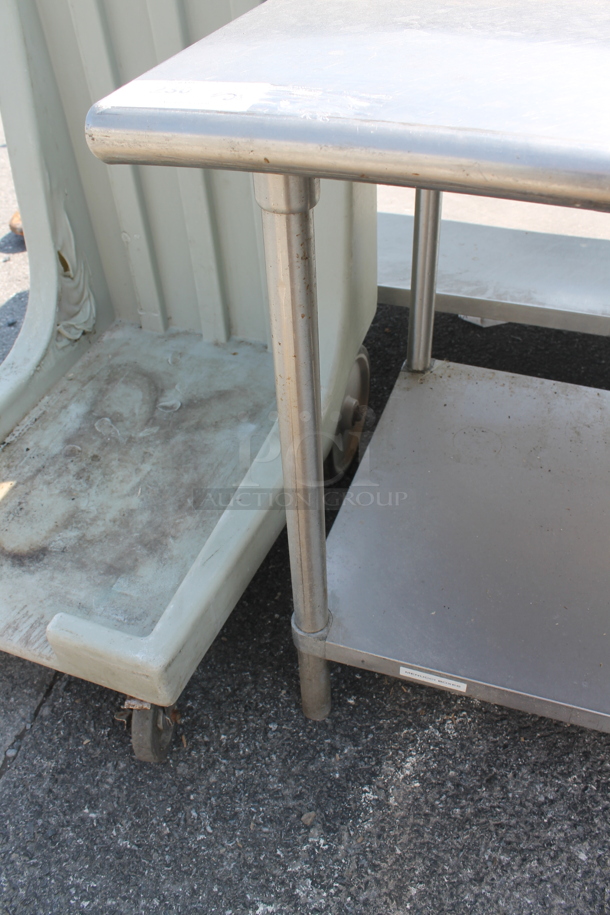 Stainless Steel Commercial Table w/ Back Splash and Under Shelf. - Image 4 of 4