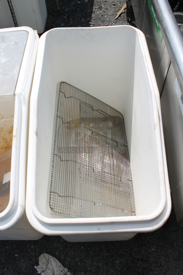 2 White Poly Ingredient Bins on Commercial Casters. 2 Times Your Bid! - Image 5 of 5