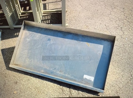 One Stainless Steel Wall Mount Shelf. 42X23X13
