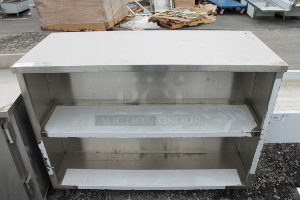 BRAND NEW SCRATCH AND DENT! Stainless Steel Counter w/ 2 Under Shelves. - Image 1 of 6