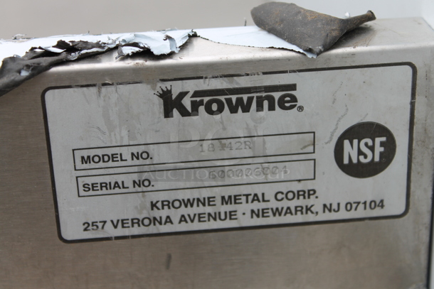 BRAND NEW SCRATCH AND DENT! Krowne 18-42R Stainless Steel 2 Bay Back Bar Sink w/ Left Side Drain Board and Back Splash. Bays 10x14x9.5. Drain Board 24.5x16 - Image 4 of 5