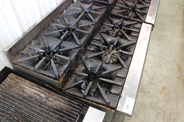 LATE MODEL! Garland Stainless Steel Commercial Countertop Natural Gas Powered 2 Tier 6 Burner Range. - Image 3 of 8