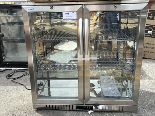 BRAND NEW SCRATCH & DENT! Koolmore 35 In. Two-Door Back Bar Refrigerator - 7.4 Cu Ft. TESTED! Works Perfect.  - Image 2 of 5