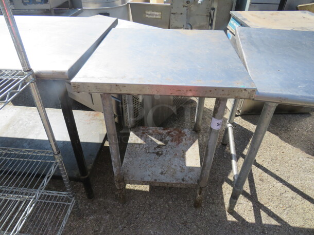 One Stainless Steel Table With Under Shelf. 24X24X34.5 - Image 1 of 1