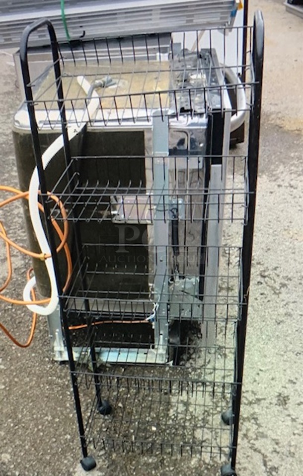 One Black Metal Shelving System With 5 Shelves. 16X9X42 - Image 1 of 1