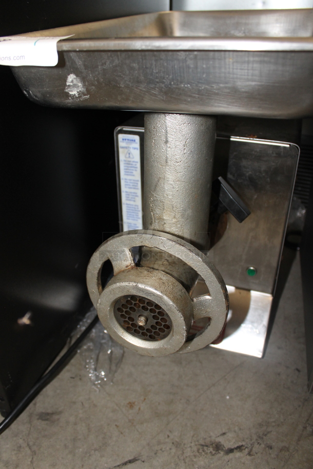 Attias Metal Commercial Countertop Meat Grinder w/ Tray. Tested and Working! - Image 3 of 6