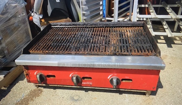 One Avantco Natural Gas Charbroiler. 36X29X14 - Image 1 of 1
